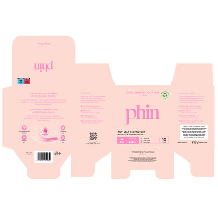 Absorbante de zi din bumbac , 10 bucati, Phin 756204