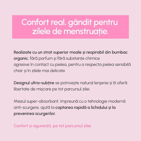 Absorbante de zi din bumbac organic, 10 bucati, Phin 698196