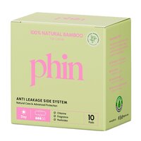 Absorbante de zi din bambus natural, 10 bucati, Phin