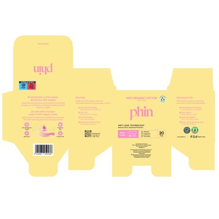 Absorbante zilnice din bumbac organic, 20 bucati, Phin 698444