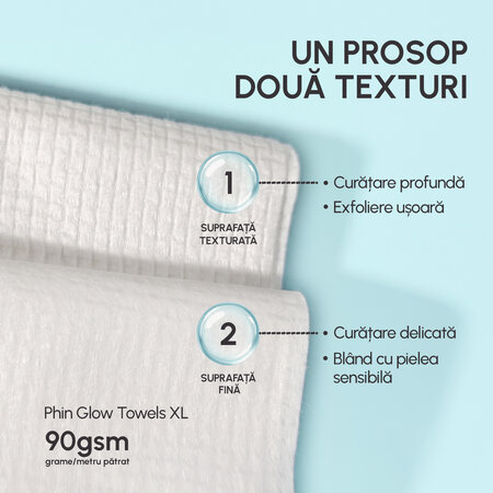 Prosoape faciale Glow Towels, XL, 30 bucati, Phin 756436