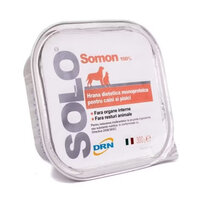 Hrana umeda dietetica monoproteica cu carne de somon pentru caini si pisici, 300 g, Solo