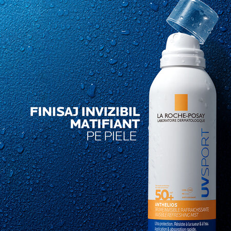 Spray invizibil de corp cu protectie solara SPF 50+ Anthelios UVSport, 200 ml, La Roche-Posay 698726