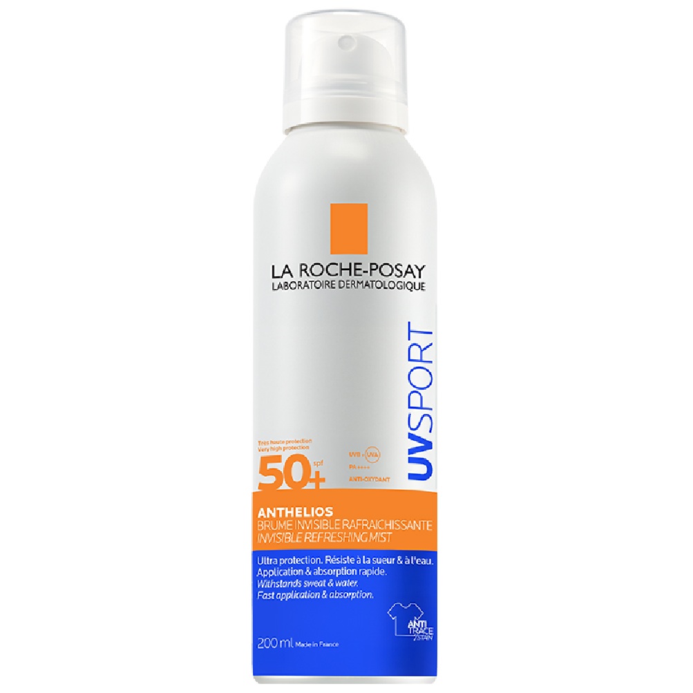 Spray invizibil de corp cu protectie solara SPF 50+ Anthelios UVSport, 200 ml, La Roche-Posay