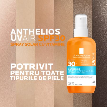 Spray de corp cu protectie solara SPF 30 Anthelios UVAir, 200 ml, La Roche-Posay 698752
