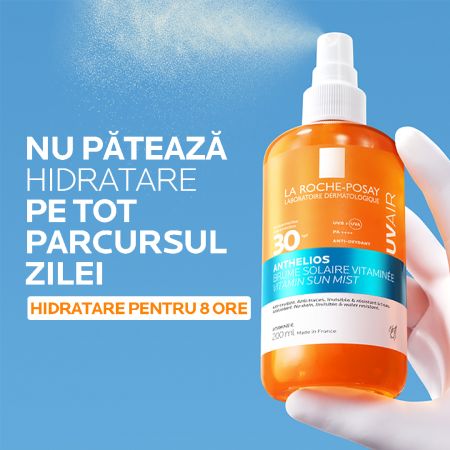 Spray de corp cu protectie solara SPF 30 Anthelios UVAir, 200 ml, La Roche-Posay 698746