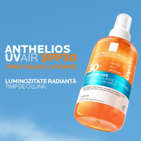 Spray de corp cu protectie solara SPF 30 Anthelios UVAir, 200 ml, La Roche-Posay 698747