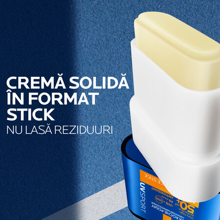 Stick cu protectie solara SPF 50+ Anthelios UVSport, 8 g, La Roche-Posay 698784