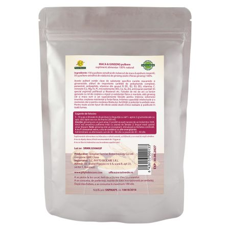 Pulbere de Maca si Ginseng, 200 g, Phyto Biocare 699056