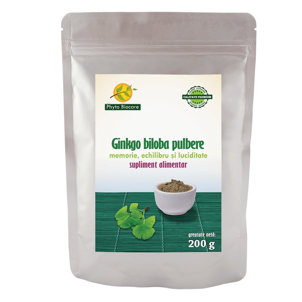 Pulbere Ginkgo biloba, 200 g