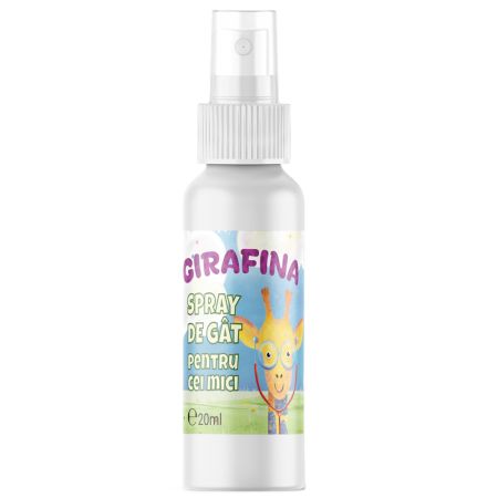 Spray cu manuka, propolis, albastru de metilen si uleiuri esentiale pentru copii Girafina, 20 ml, Nutrific 699112