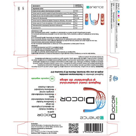 Diocor Sanience, 30 capsule vegetale, Sanience 699664