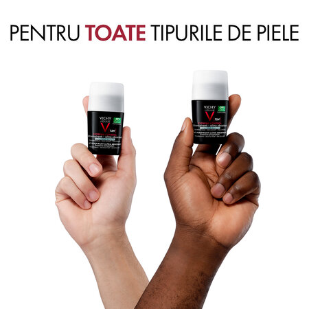 Pachet Deodorant roll-on antiperspirant pentru barbati Control Extrem 72H, 50 ml + 50 ml, Vichy 699392