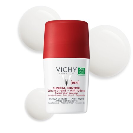 Pachet Deodorant roll-on antiperspirant Clinical Control 96H, 50 ml + 50 ml, Vichy 699418