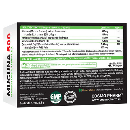 Mucuna Premium Complex, 500 mg, capsule, Cosmo Pharm 699525