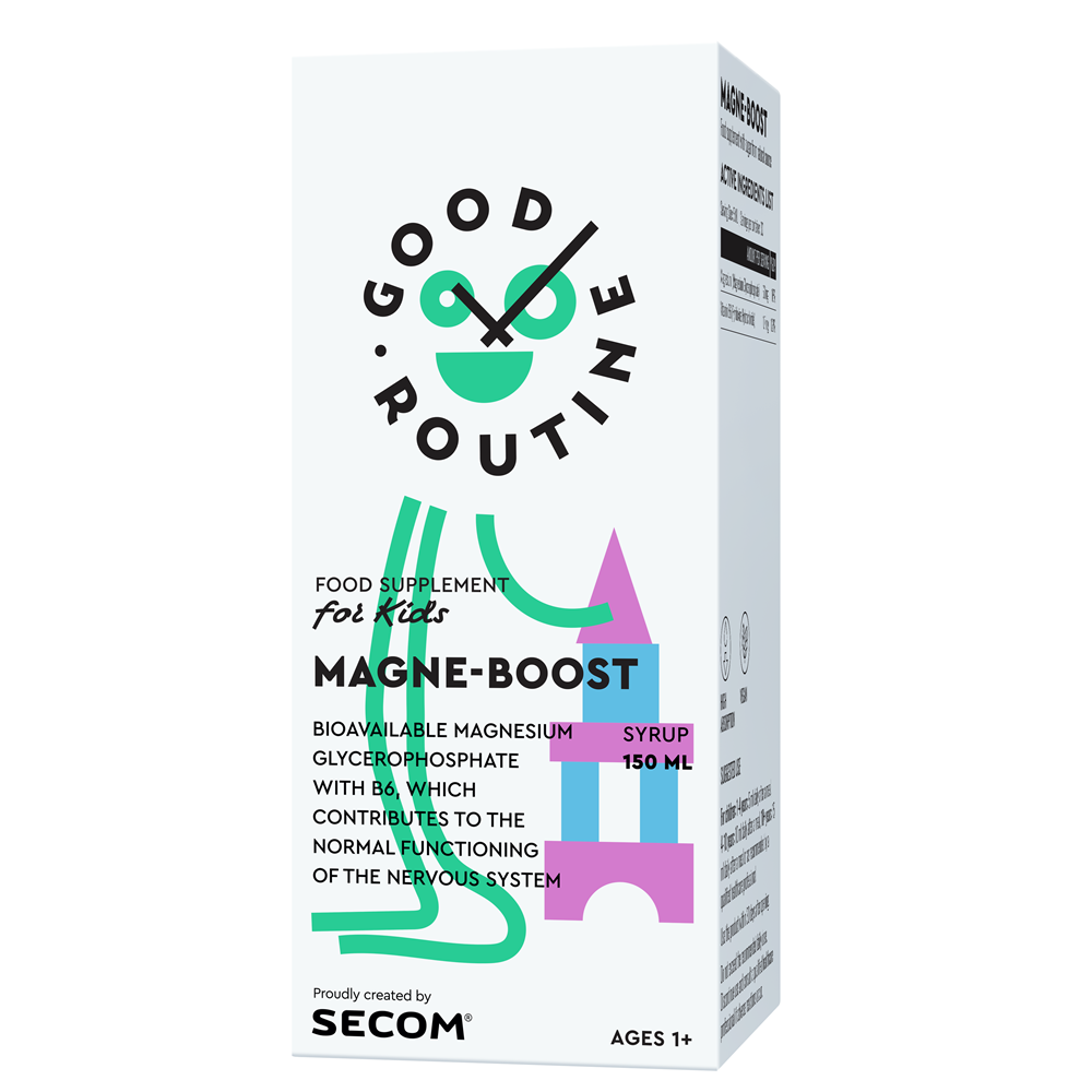 Sirop pentru copii Magne-Boost Good Routine, 150 ml, Secom