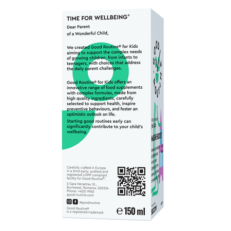 Sirop pentru copii Magne-Boost Good Routine, 150 ml, Secom 699530