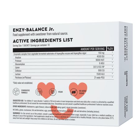 Enzime digestive pentru copii Enzy-Balance Junior Good Routine, 10 plicuri x 2.5 g, Secom 699567