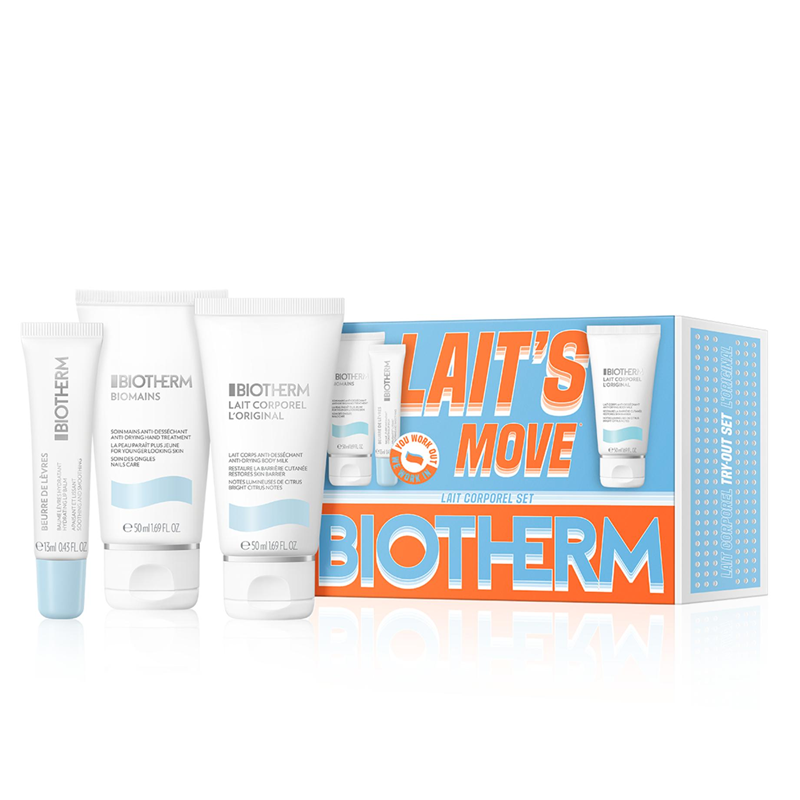 Set ingrijire Lait's Move Lait Corporel, 50 ml + 50 ml + 13 ml, Biotherm