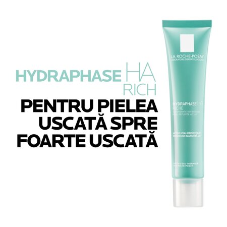 Crema intens hidratanta Hydraphase HA Riche, 40 ml, La Roche-Posay 750835