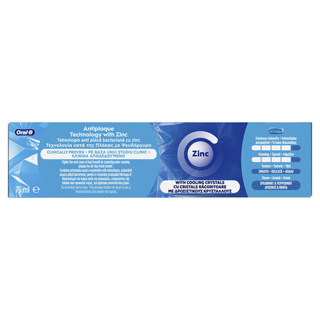 Pasta de dinti cu zinc Complete Protect & Clean, 2x75ml, Oral-B 700730