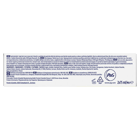 Pasta de dinti cu zinc Complete Protect & Clean, 2x75ml, Oral-B 700732