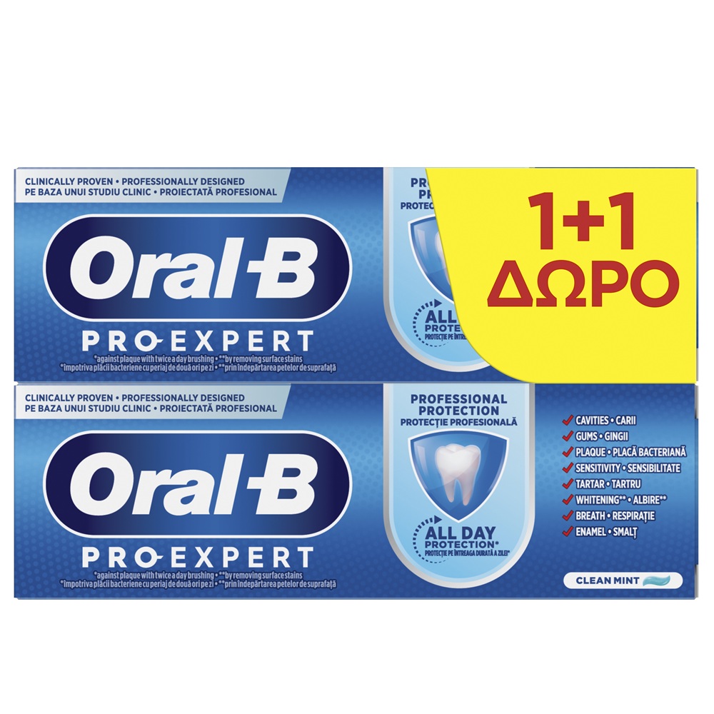 Pasta de dinti Pro-Expert Professional Protection Wintergreen, 2x75ml, Oral-B