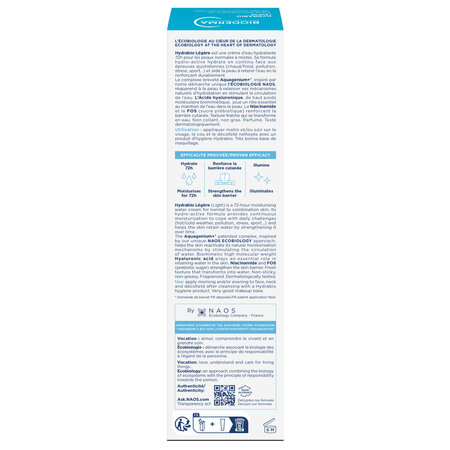 Crema de fata pe baza de apa, pentru ten normal sau mixt Hydrabio Legere, 40 ml, Bioderma 739388