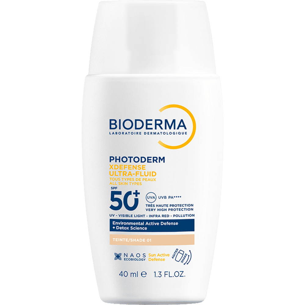 Crema de fata cu protectie solara SPF 50+ Photoderm Xdefense Ultra Fluid Fototip 1, 40 ml, Bioderma