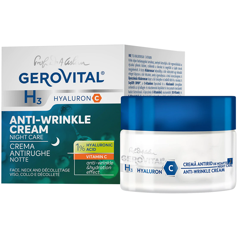 Crema antirid de noapte H3 Hyaluron C, 50 m, Gerovital