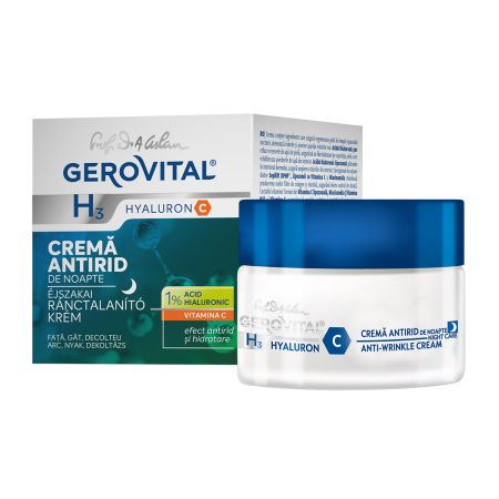 Crema antirid de noapte H3 Hyaluron C, 50 m, Gerovital 669728