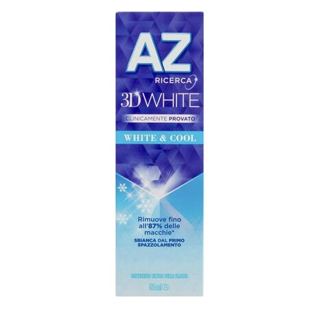 Pasta de dinti pentru albire 3D White, White & Cool, 65 ml, AZ Ricerca 701721