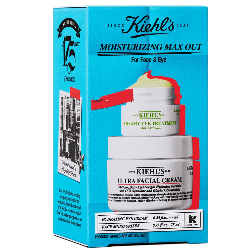 Set Crema hidratanta Ultra Facial 28 ml + Crema hidratanta pentru zona ochilor Creamy Avocado 7 ml Moisturizing Max Out, Kiehl's