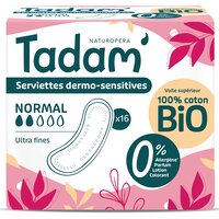 Absorbante de zi Bio hipoalergenice Ultra Normal, 16 bucati, Tadam
