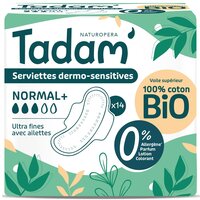Absorbante de zi Bio hipoalergenice Ultra Normal+, 14 bucati, Tadam