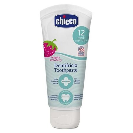 Pasta de dinti cu aroma de capsuni +12 luni, 50 ml, 02321, Chicco 702053