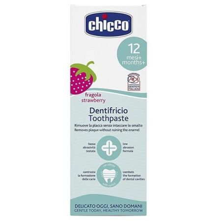 Pasta de dinti cu aroma de capsuni +12 luni, 50 ml, 02321, Chicco