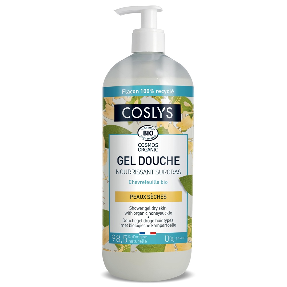 Gel de dus Bio hranitor cu caprifoi Cosmos Organic, 1000 ml, Coslys