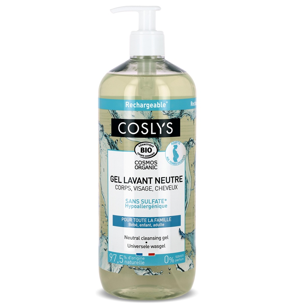 Gel de dus Bio fara parfum Cosmos Organic, 1000 ml, Coslys