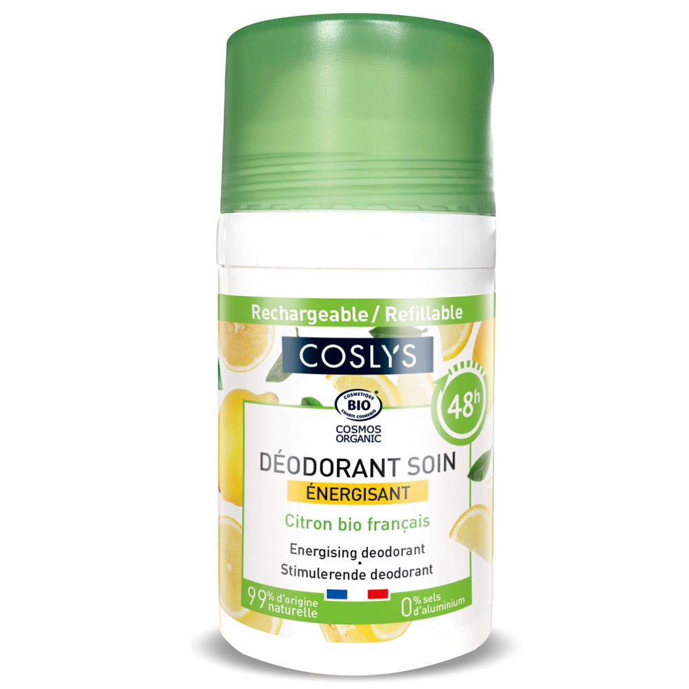 Deodorant roll-on Bio energizant cu parfum de lamaie Cosmos Organic, 50 ml, Coslys