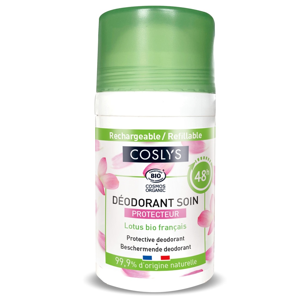 Deodorant roll-on Bio protector cu parfum de flori de lotus Cosmos Organic, 50 ml, Coslys