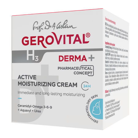 Crema activ hidratanta H3 Derma+, 50 ml, Gerovital 735192