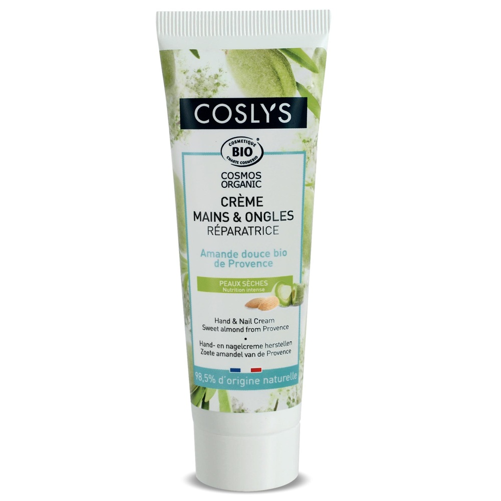Crema Bio reparatoare de maini si unghii cu migdale dulci Cosmos Organic, 50 ml, Coslys
