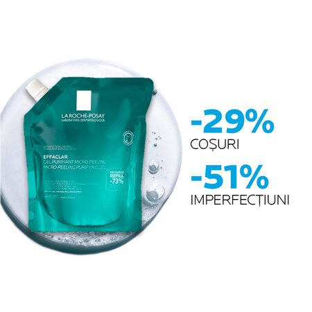 Rezerva Gel purifiant micro-exfoliant pentru imperfectiuni persistente Effaclar, 400 ml, La Roche-Posay 702707