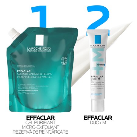 Rezerva gel purifiant micro-exfoliant Effaclar, 400 ml, La Roche-Posay 750933