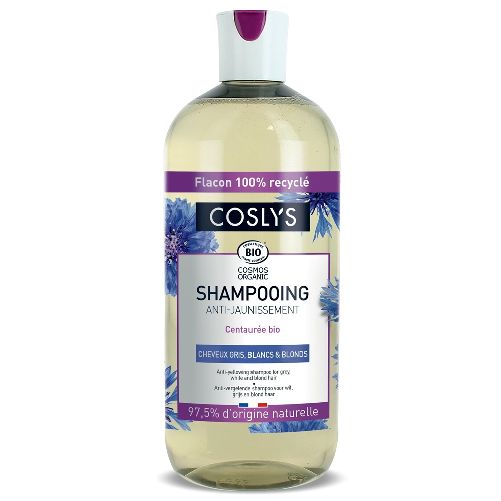 Sampon Bio pentru neutralizarea tonurilor de galben Cosmos Organic, 500 ml, Coslys