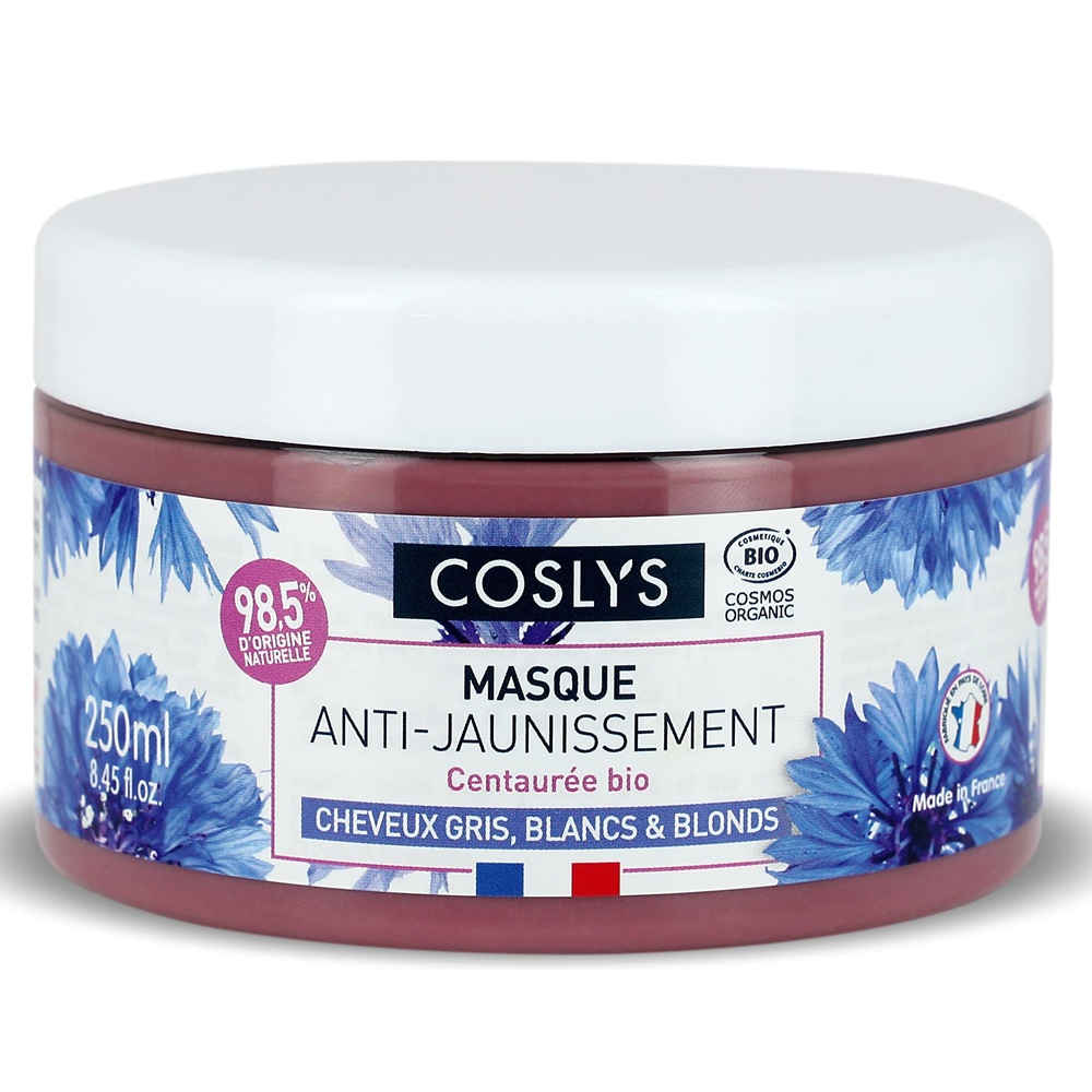 Masca Bio pentru neutralizarea tonurilor de galben Cosmos Organic, 250 ml, Coslys