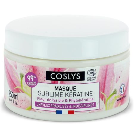 Masca Bio reparatoare pentru par despicat cu crin si fitocheratina Cosmos Organic, 250 ml, Coslys