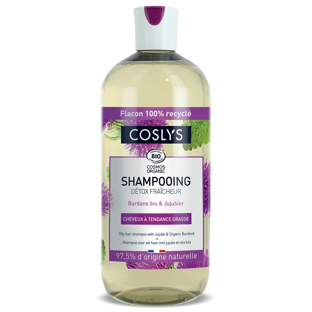 Sampon Bio pentru par gras cu extract de jujube si brusture Cosmos Organic, 500 ml, Coslys