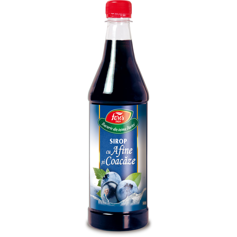 Sirop cu afine si coacaze, 700 ml, Fares